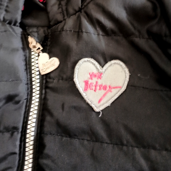 2 Jackets!!Betsey Johnson Faux Fur Little Lass Embroidered Girls Jackets Sz 7/8 - Picture 4 of 12